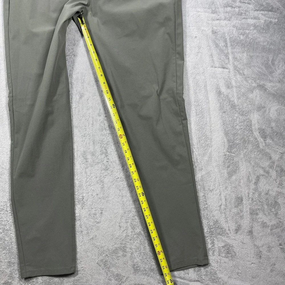 Lululemon Commission Slim Fit Pant Mens 38 Sage‎ Green Technical Chino READ